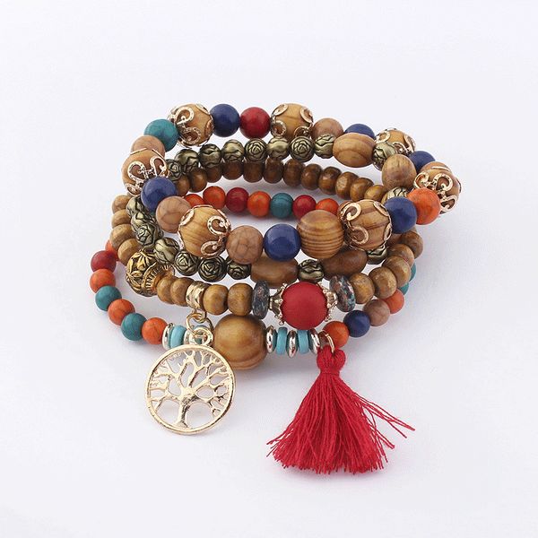 dhl wood beads bracelet tassel tree of life bohemian beach multilayer charm wrist mala bracelets 5 styles b630s y, Black
dhl wood beads bracelet tassel tree of life bohemian beach multilayer charm wrist mala bracelets 5 styles b630s y, Black