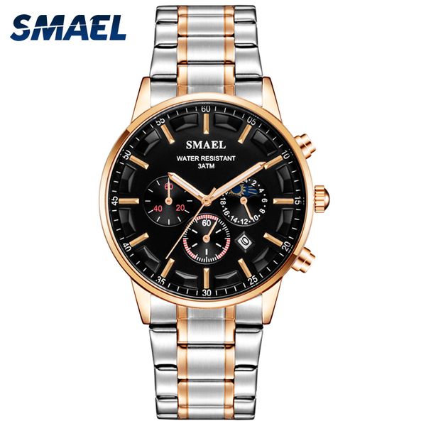 quartz watches men stainless steel butterfly buckle smael watch mens watches 9096 waterproof quartz watches, Slivery;brown
quartz watches men stainless steel butterfly buckle smael watch mens watches 9096 waterproof quartz watches, Slivery;brown