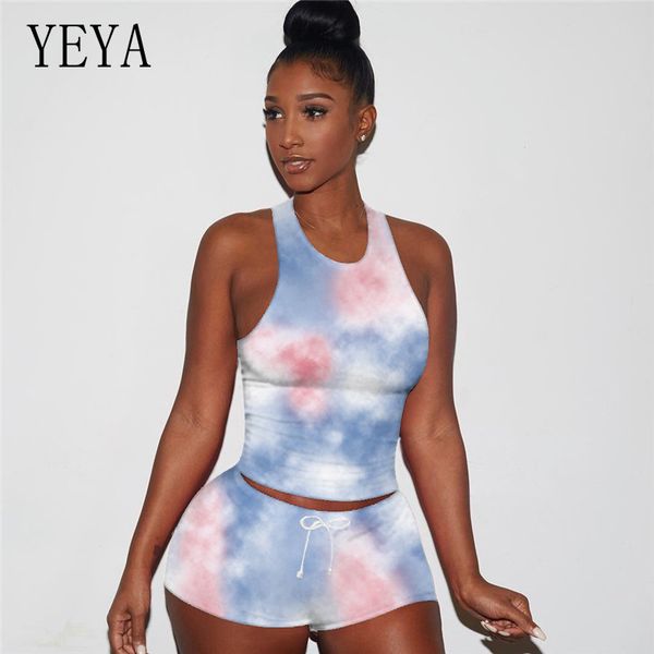 yeya women two piece set tie dye printed casual sportwear crop + short pants tracksuit women summer clothes plus size xxl, White
yeya women two piece set tie dye printed casual sportwear crop + short pants tracksuit women summer clothes plus size xxl, White