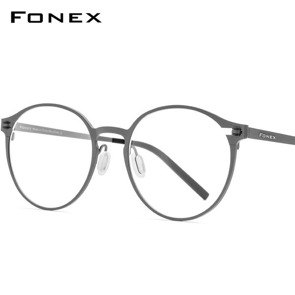 fonex pure titanium eyeglasses frame women retro round prescription glasses 2020 new men optical screwless eyewear 8530, Black
fonex pure titanium eyeglasses frame women retro round prescription glasses 2020 new men optical screwless eyewear 8530, Black