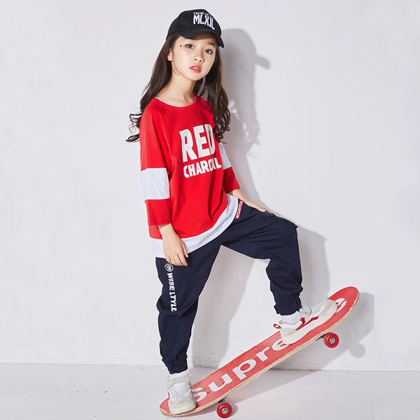 hip hop dance costumes kids pole dance clothing children autumn performance clothing girls street stage wear dqs1224, Black;red
hip hop dance costumes kids pole dance clothing children autumn performance clothing girls street stage wear dqs1224, Black;red