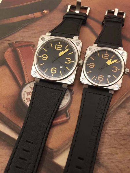 classical style bellross aviation 42mm quartz heritage handsome mens watch watches black leather strap outdoor man wristwatches, Slivery;brown
classical style bellross aviation 42mm quartz heritage handsome mens watch watches black leather strap outdoor man wristwatches, Slivery;brown