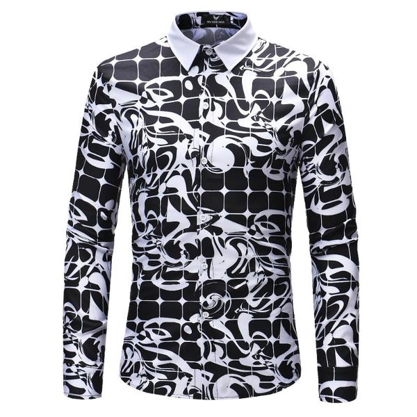 mens long sleeve shirts 2018 new arrival fashion 3d plaid turn-down collar mens shirt casual slin fit clothes plus size, White;black
mens long sleeve shirts 2018 new arrival fashion 3d plaid turn-down collar mens shirt casual slin fit clothes plus size, White;black