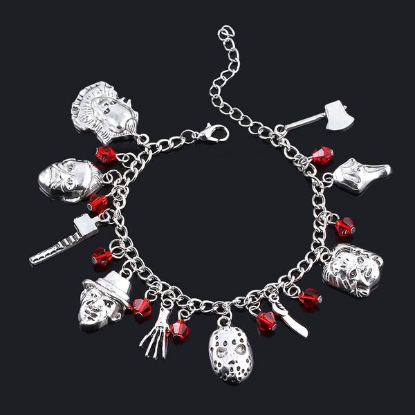 sg film stephen king's it bracelets friday the 13th charms bangles chucky face pulsera for women girl cosplay jewelry gift, Black
sg film stephen king's it bracelets friday the 13th charms bangles chucky face pulsera for women girl cosplay jewelry gift, Black