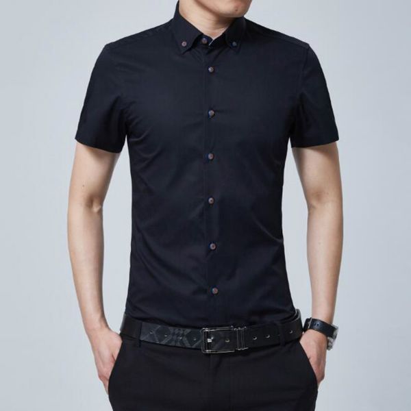 casual business shirt 2019 new men's casual self-cultivation business thin short-sleeved men's shirt, White;black
casual business shirt 2019 new men's casual self-cultivation business thin short-sleeved men's shirt, White;black
