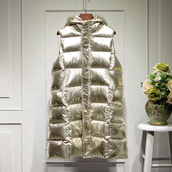 women long vest jacket female shiny girl waistcoat womens vest coat winter streetwear 2019 new fashion outerwear gold silver, Black;white
women long vest jacket female shiny girl waistcoat womens vest coat winter streetwear 2019 new fashion outerwear gold silver, Black;white