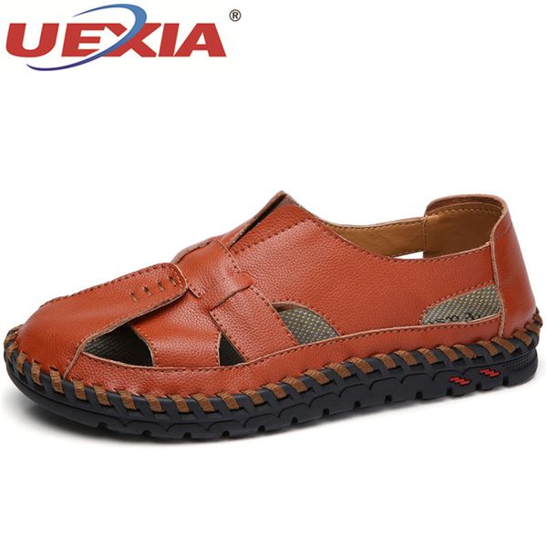 uexia new leather handmade hollow breathable men sandals soft summer men's shoes retro sewing casual beach shoes, Black
uexia new leather handmade hollow breathable men sandals soft summer men's shoes retro sewing casual beach shoes, Black