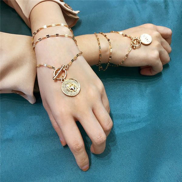 statement bracelets for women carved queen coin bracelet vintage multi layer gold color chain bracelet for girl wedding gift, Black
statement bracelets for women carved queen coin bracelet vintage multi layer gold color chain bracelet for girl wedding gift, Black