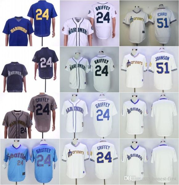 Cheap Seattle news Blank 24# Griffey 51# ICHIRO JOHNSON White Blue Grey Retro Baseball throwback News Shirt Stitched
Cheap Seattle news Blank 24# Griffey 51# ICHIRO JOHNSON White Blue Grey Retro Baseball throwback News Shirt Stitched