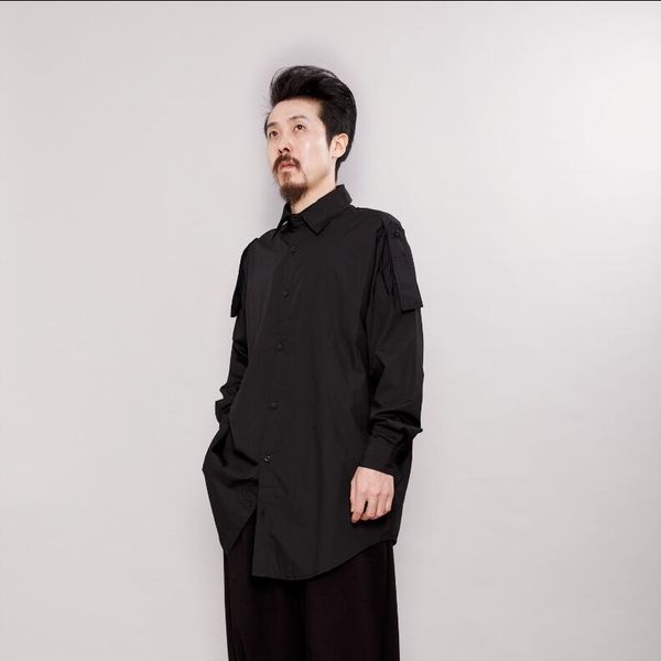 s-6xl 2020 new men's clothing hair stylist medium length windbreaker style long sleeve shirt plus size costumes, White;black
s-6xl 2020 new men's clothing hair stylist medium length windbreaker style long sleeve shirt plus size costumes, White;black