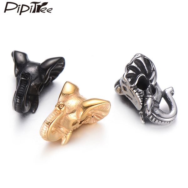 pipitree 4pcs/lot stainless steel animal jewelry beads elephant beads charms fit men's bracelet diy loose bead retro accessories
pipitree 4pcs/lot stainless steel animal jewelry beads elephant beads charms fit men's bracelet diy loose bead retro accessories
