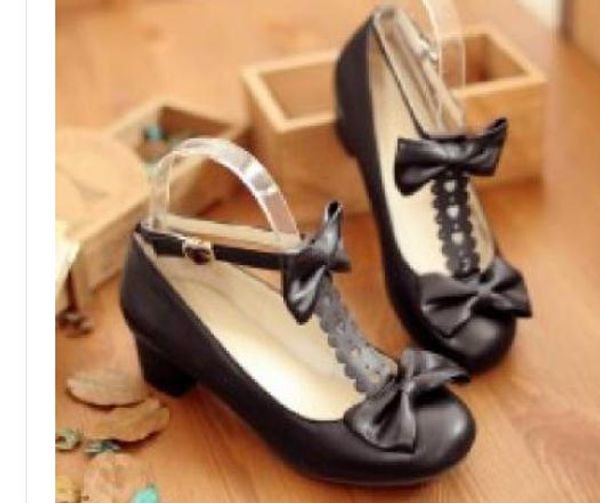 2019 bowknot women's shoes in spring and autumn with new style middle heel coarse heel round head@11, Black
2019 bowknot women's shoes in spring and autumn with new style middle heel coarse heel round head@11, Black