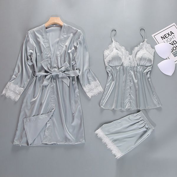 gary women home wear pajamas 3pc strap pants suit sleepwear sets nightgown lady kimono robe bath gown nightdress, Black;red
gary women home wear pajamas 3pc strap pants suit sleepwear sets nightgown lady kimono robe bath gown nightdress, Black;red