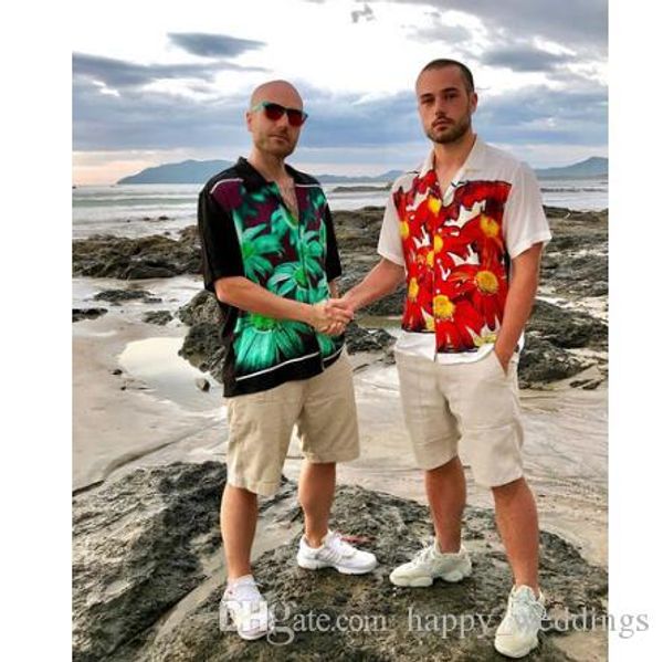 version bogo x jean paul flower power rayon men shirt summer style men hiphop casual shirt tee, White;black 
version bogo x jean paul flower power rayon men shirt summer style men hiphop casual shirt tee, White;black