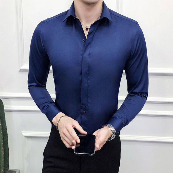 men shirt 2018 autumn new brand business men's slim fit dress shirt male long sleeves casual camisa masculina size s-5xl, White;black
men shirt 2018 autumn new brand business men's slim fit dress shirt male long sleeves casual camisa masculina size s-5xl, White;black
