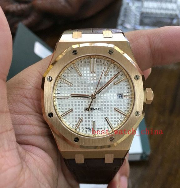 luxury 15400 18k yellow gold white dial 41mm brown leather strap automatic mens watch watches the latest version, Slivery;brown
luxury 15400 18k yellow gold white dial 41mm brown leather strap automatic mens watch watches the latest version, Slivery;brown