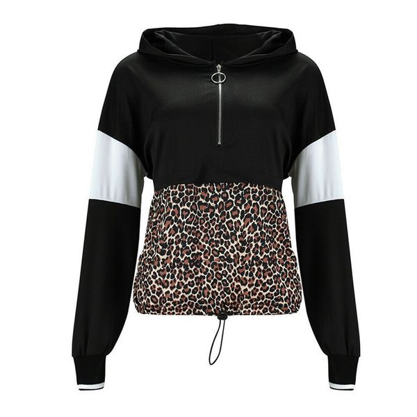 women leopard hoodie sport sweatshirt fitness ladies hooded long sleeve patchwork zipper sweat shirt sweatshirts, White;black
women leopard hoodie sport sweatshirt fitness ladies hooded long sleeve patchwork zipper sweat shirt sweatshirts, White;black