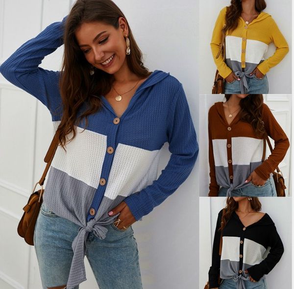 autumn v-neck button knit t-shirt women patchwork long sleeve hoodies sweatshirts knotted sweater tie knot cardigan casual outwear shirt, White
autumn v-neck button knit t-shirt women patchwork long sleeve hoodies sweatshirts knotted sweater tie knot cardigan casual outwear shirt, White