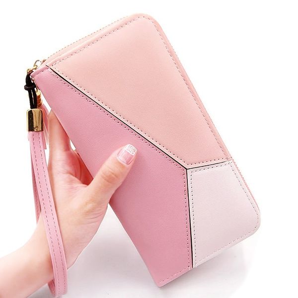 wallets 2021 ladies wallet long korean fashion contrast color clutch zipper phone bag, Red;black
wallets 2021 ladies wallet long korean fashion contrast color clutch zipper phone bag, Red;black