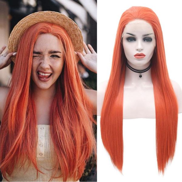 quinlux wigs copper red silky straight wig synthetic hair lace frontal wigs for women daily lolita cosplay show with per plucked, Black
quinlux wigs copper red silky straight wig synthetic hair lace frontal wigs for women daily lolita cosplay show with per plucked, Black