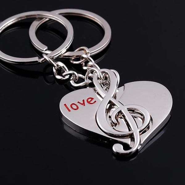 2pcs/pair heart musical note key chain key ring for lover couple gifts valentine's day present wedding party favor
2pcs/pair heart musical note key chain key ring for lover couple gifts valentine's day present wedding party favor