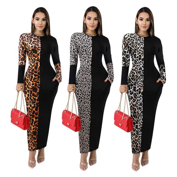 fashion casual leopard print stitching long sleeve long dress women's casual dresses nightclub skirts women's long dress, Black;gray
fashion casual leopard print stitching long sleeve long dress women's casual dresses nightclub skirts women's long dress, Black;gray