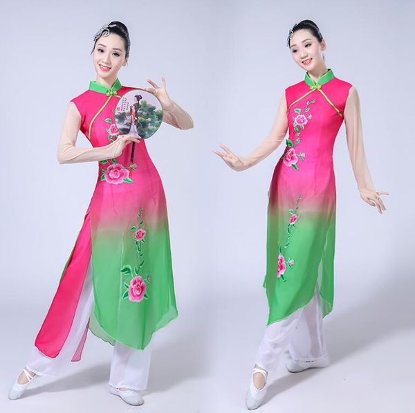 new jasmine dance costume 2 piece women fan veil dance yangko skirt chinese folk dancewear red green big size, Black;red
new jasmine dance costume 2 piece women fan veil dance yangko skirt chinese folk dancewear red green big size, Black;red