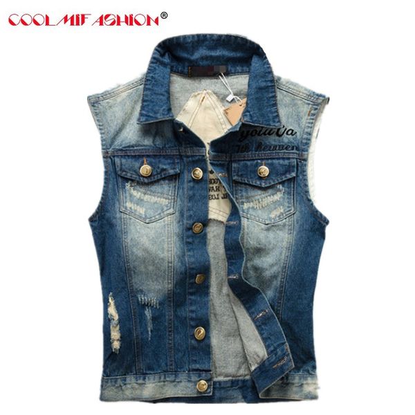 men's denim jeans vest cowboy star patch designes denim jeans waistcoat sleeveless jacket men slim tactical chalecos para hombre, Black;white
men's denim jeans vest cowboy star patch designes denim jeans waistcoat sleeveless jacket men slim tactical chalecos para hombre, Black;white