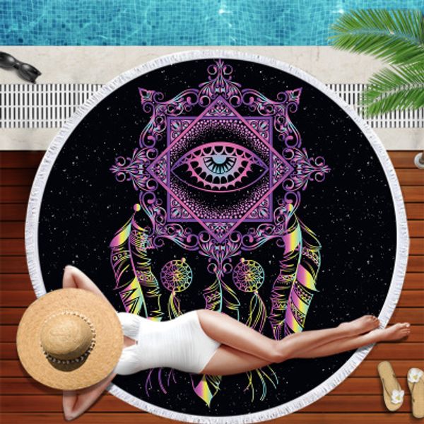 colorful dreamcatcher tassel mandala tapestry sarongs black round beach towel toalla sunblock blanket yoga mat 4style 150cm, Blue;gray
colorful dreamcatcher tassel mandala tapestry sarongs black round beach towel toalla sunblock blanket yoga mat 4style 150cm, Blue;gray