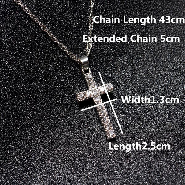 luxury classic cross cz pendant necklace women's wedding party clavicle choker chain romantic valentine's day jewelry gifts, Silver
luxury classic cross cz pendant necklace women's wedding party clavicle choker chain romantic valentine's day jewelry gifts, Silver