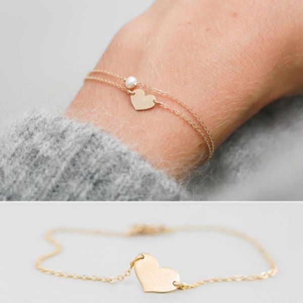 simple double chain pearl love heart charms bracelet silver gold metal white bead bangles women gifts dropshipping, Black
simple double chain pearl love heart charms bracelet silver gold metal white bead bangles women gifts dropshipping, Black