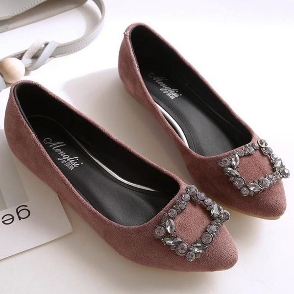 women suede crystal flat shoe metal buckle rhinestone wedding flats loafers ladies slip on shallow comfort pointed toe boat shoe, Black
women suede crystal flat shoe metal buckle rhinestone wedding flats loafers ladies slip on shallow comfort pointed toe boat shoe, Black