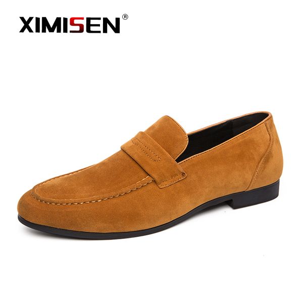 dress shoes ximisen men genuine leather slip-on classic look fashion suede business comfortable men's size 38-46, Black
dress shoes ximisen men genuine leather slip-on classic look fashion suede business comfortable men's size 38-46, Black
