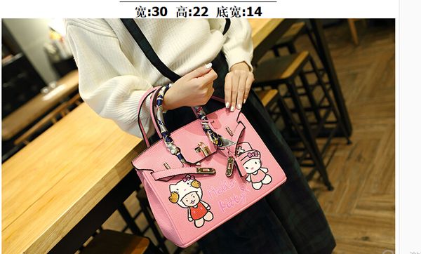 cartoon cute pink cat graffiti original design genuine leather women bags women handbags painting hand drawing real cowskin quality
cartoon cute pink cat graffiti original design genuine leather women bags women handbags painting hand drawing real cowskin quality