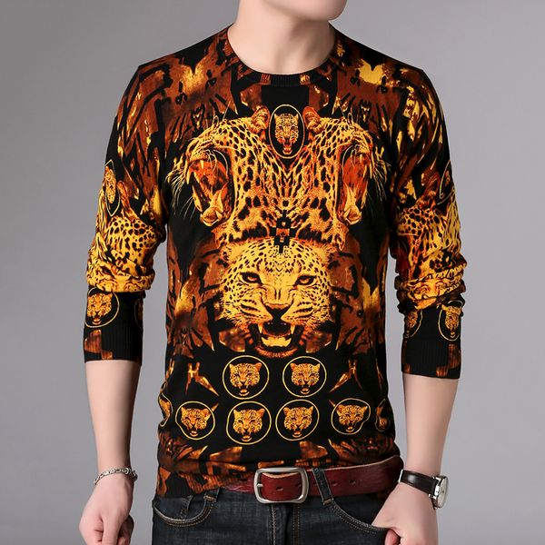 xuanyifeng 2018 new arrival autumn sweater men leopard head pullover casual sweaters round neck vetement homme animal knitwear, White;black
xuanyifeng 2018 new arrival autumn sweater men leopard head pullover casual sweaters round neck vetement homme animal knitwear, White;black