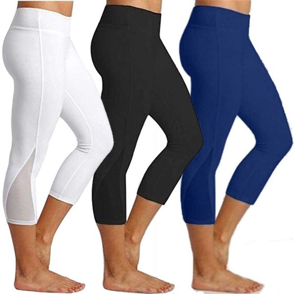 jgs1996 3/4 women calf-length yoga leggings high waist capris tummy control workout non see-through gym sport pants black mesh, White;red
jgs1996 3/4 women calf-length yoga leggings high waist capris tummy control workout non see-through gym sport pants black mesh, White;red