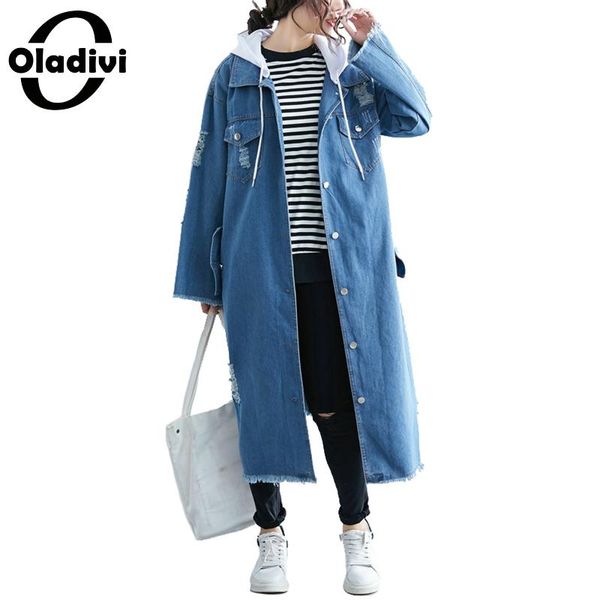 oladivi plus size women denim coats ladies hooded jeans trench coats casual overcoat autumn 2019 cardigans female outerwears, Tan;black
oladivi plus size women denim coats ladies hooded jeans trench coats casual overcoat autumn 2019 cardigans female outerwears, Tan;black