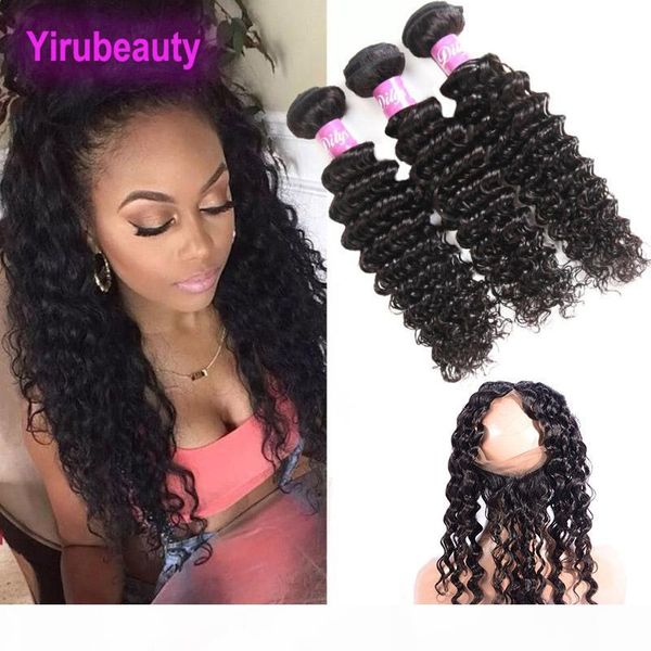 peruvian 100% unprocessed human hair 4 pieces lot bundles with 360 lace frontal deep wave curly 22.5*4*2 lace band 360 lace frontal, Black;brown
peruvian 100% unprocessed human hair 4 pieces lot bundles with 360 lace frontal deep wave curly 22.5*4*2 lace band 360 lace frontal, Black;brown