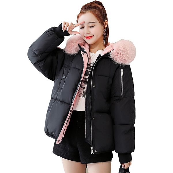 winter parker down cotton jacket coat women's new jacket korean loose loose fur collar slim down cotton coats women's clothing, Black
winter parker down cotton jacket coat women's new jacket korean loose loose fur collar slim down cotton coats women's clothing, Black