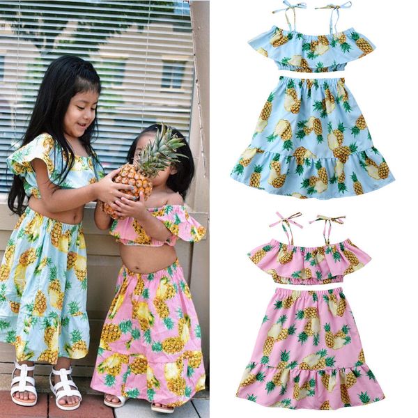 2018 fashion sweet princess clothes sets toddler baby girls 1-6y 2pcs off shoulder ruffles pineapple print t-shirts +skirts, White
2018 fashion sweet princess clothes sets toddler baby girls 1-6y 2pcs off shoulder ruffles pineapple print t-shirts +skirts, White
