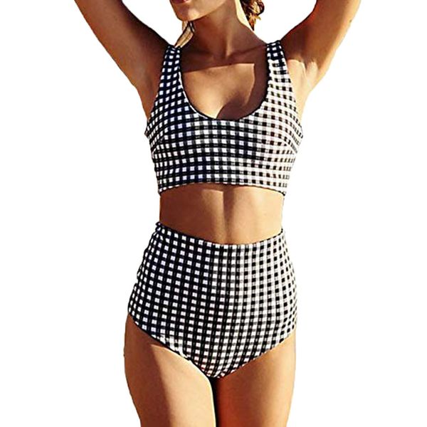 swimsuit 2019 swimwear women cute plaid printing swimsuits women bikini set padded beachwear d90719, White;black
swimsuit 2019 swimwear women cute plaid printing swimsuits women bikini set padded beachwear d90719, White;black