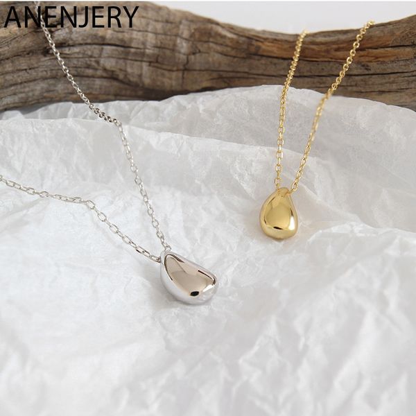 anenjery kpop 925 sterling silver necklace temperament simple water drop pendant women necklace chain choker collares s-n577
anenjery kpop 925 sterling silver necklace temperament simple water drop pendant women necklace chain choker collares s-n577