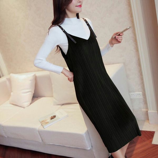 early spring new slim solid color gold velvet pleated dress in the long section of the bottom strap skirt female korean version, Black;gray
early spring new slim solid color gold velvet pleated dress in the long section of the bottom strap skirt female korean version, Black;gray