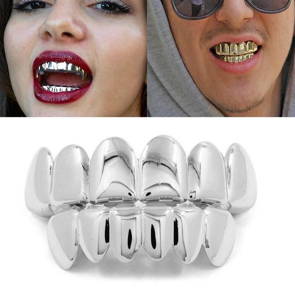 hip hop personality fangs teeth gold silver rose gold teeth grillz gold false teeth sets vampire grills for women&men dental grills jewelry, Black
hip hop personality fangs teeth gold silver rose gold teeth grillz gold false teeth sets vampire grills for women&men dental grills jewelry, Black