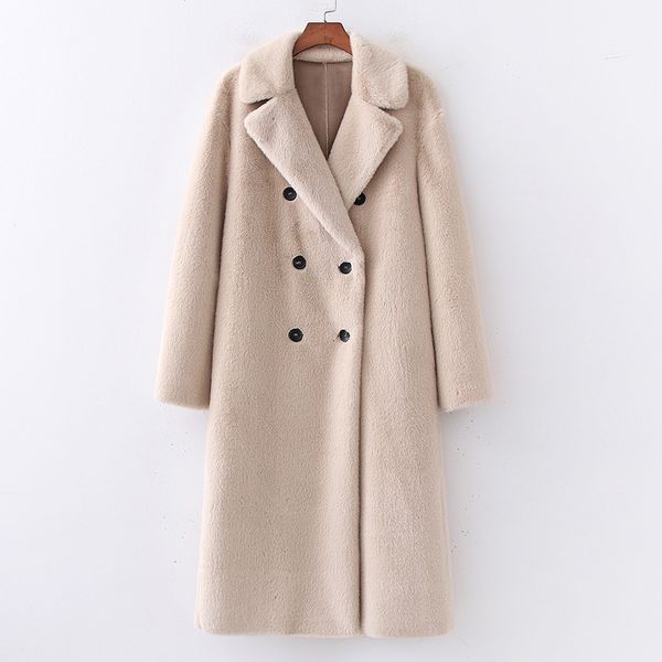 women's fur & faux harada double breasted coats women fashion solid turn down collar jackets elegant long female ladies lf, Black
women's fur & faux harada double breasted coats women fashion solid turn down collar jackets elegant long female ladies lf, Black