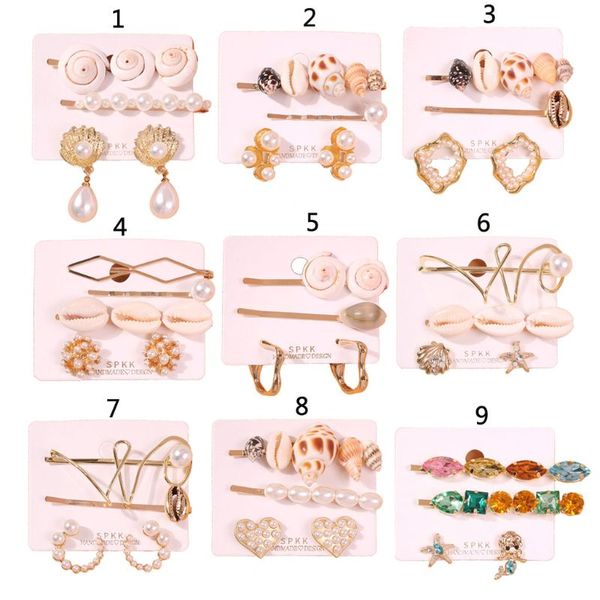 summer natural shell faux pearl crystal earring hairpin kit hawaii beach jewelry u90e, Silver
summer natural shell faux pearl crystal earring hairpin kit hawaii beach jewelry u90e, Silver