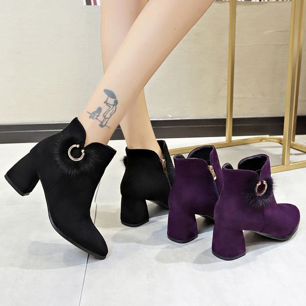 chunky heel women's short boot rubber boots shoes platform booties ladies zipper bootee woman 2019 ankle rain rock autumn, Black
chunky heel women's short boot rubber boots shoes platform booties ladies zipper bootee woman 2019 ankle rain rock autumn, Black