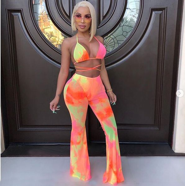 fashion women sleeveless crop wide leg pants two piece set night club suits bra pants casual beach outfits, Blue;gray
fashion women sleeveless crop wide leg pants two piece set night club suits bra pants casual beach outfits, Blue;gray