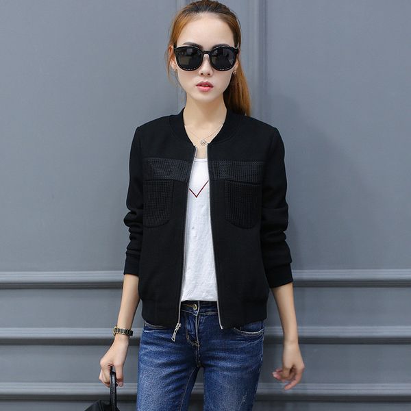 spring and autumn new fashion women's casual loose jacket short long sleeve thin jacket joker female stand collar, Black;brown
spring and autumn new fashion women's casual loose jacket short long sleeve thin jacket joker female stand collar, Black;brown