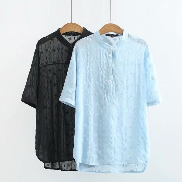 plus size casual blouses 2019 summer women clothing fashion new embroidery perspective short-sleeved chiffon shirt k7-005, White
plus size casual blouses 2019 summer women clothing fashion new embroidery perspective short-sleeved chiffon shirt k7-005, White